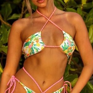 Kulani Kinis Braided Tie Bandeau Bikini Top